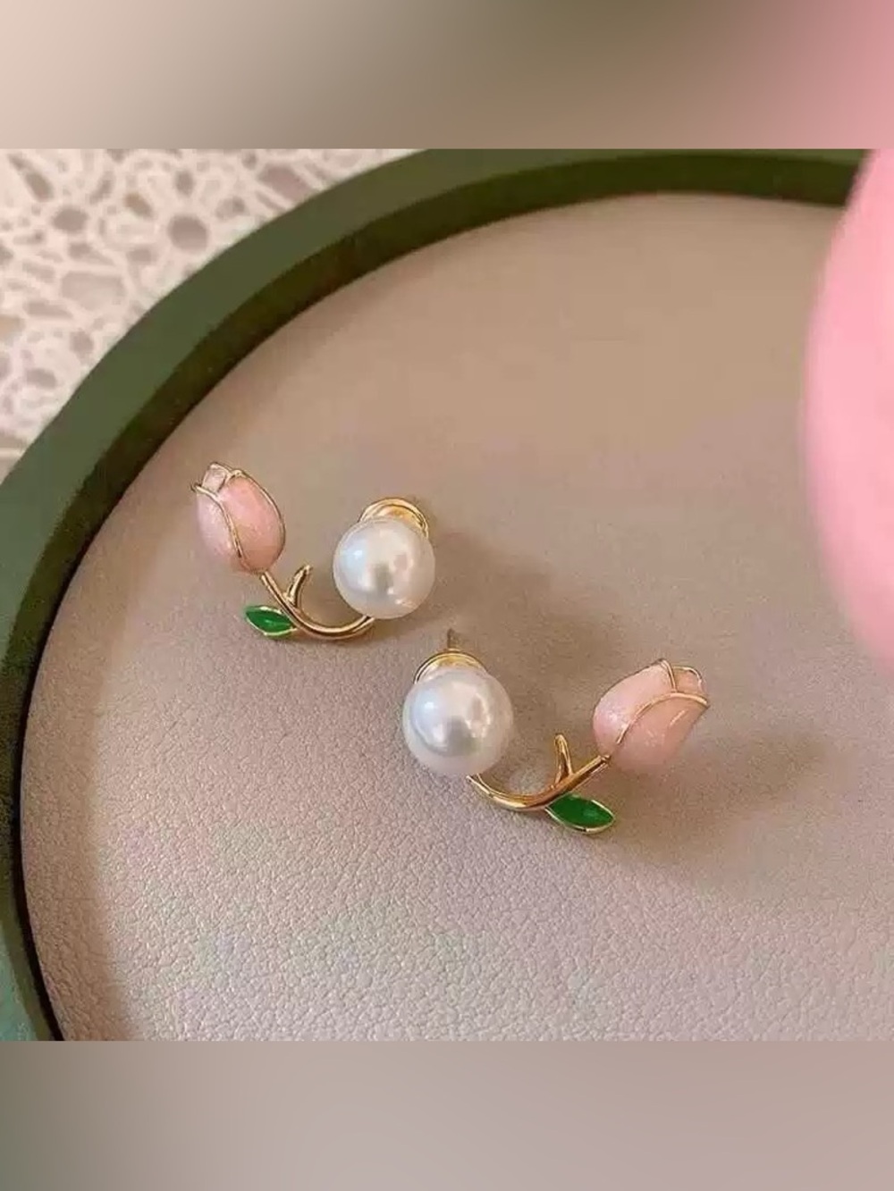 New 925 Sterling Silver Post Pearl Flower Stud Earrings Cute